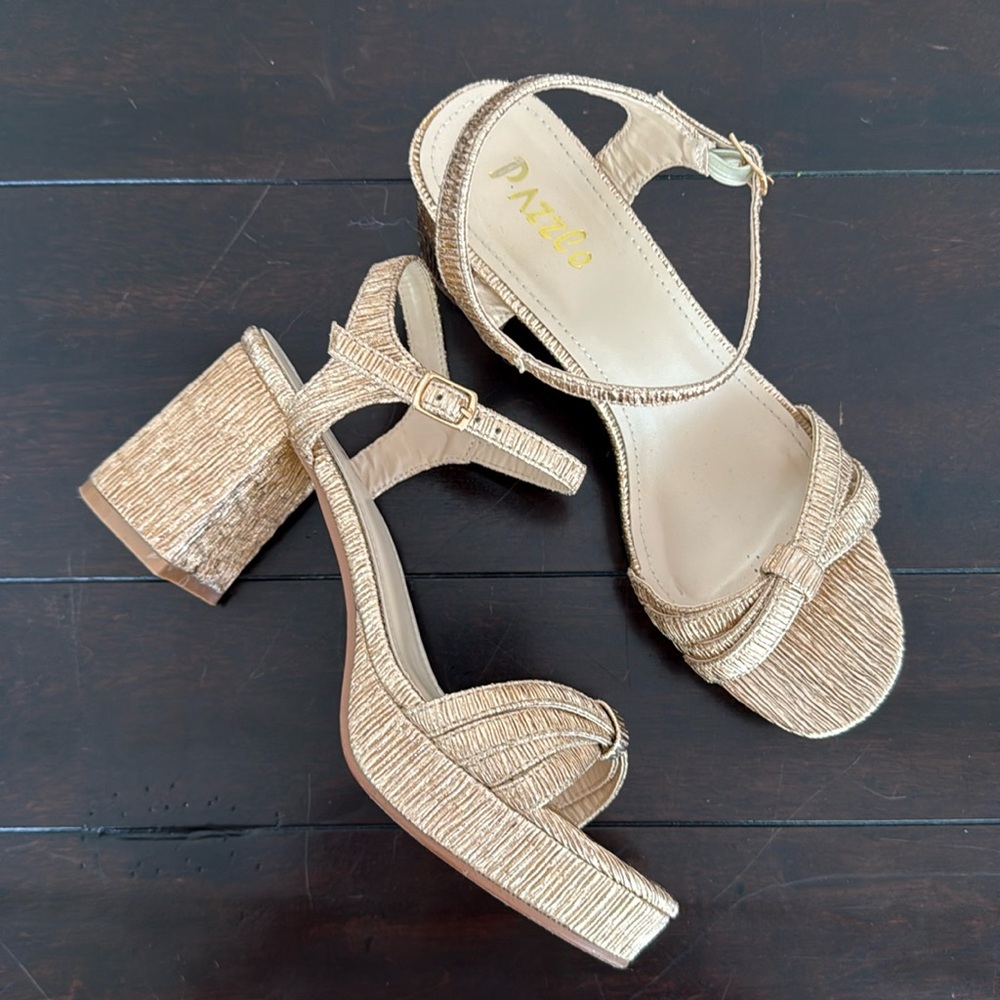 Rose Gold platform sandal
